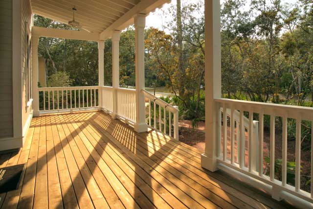 Pressure treated lumber wood deck porch design installation CNY